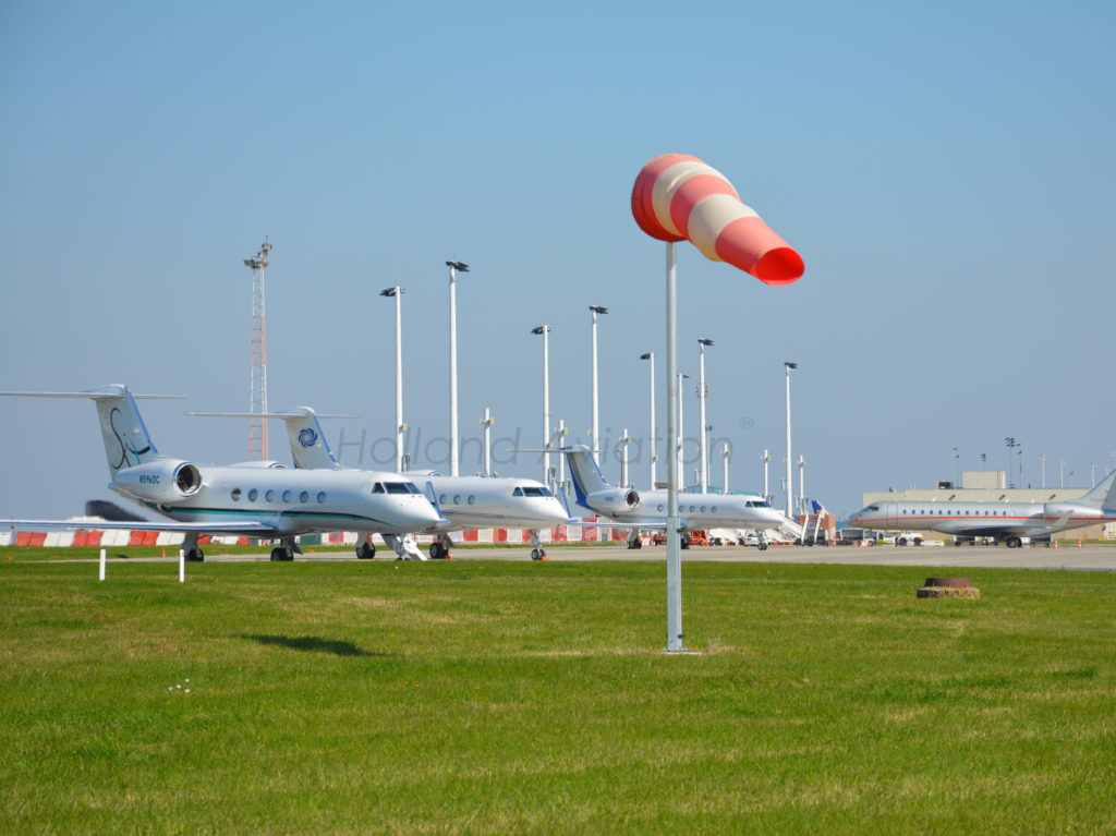 Aviation windsock at a landing strip