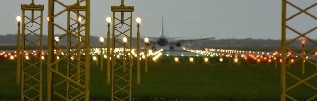 landing strip with lights