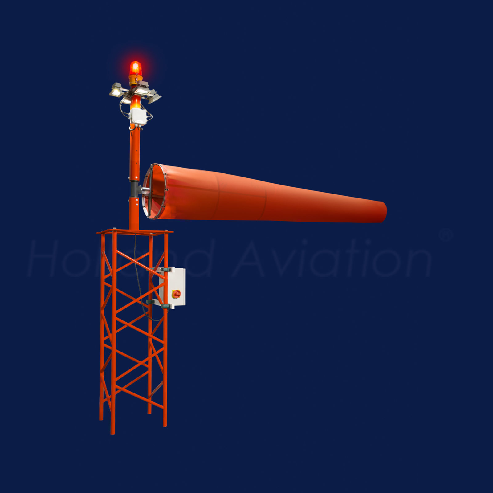 L806 Exel FAA Externally Lighted Windsock Assembly Holland Aviation