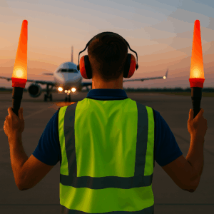 The Marshalling Wands by Holland Aviation serve as vital tools for visual communication with pilots, guiding them through various maneuvers during nighttime operations such as turning, slowing down, stopping, and shutting down engines.